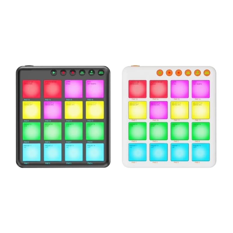 Controlador MIDI Pad sem fio com conectividade USB Teclado MIDI 16 Strikes Pad para produção musical e apresentações ao