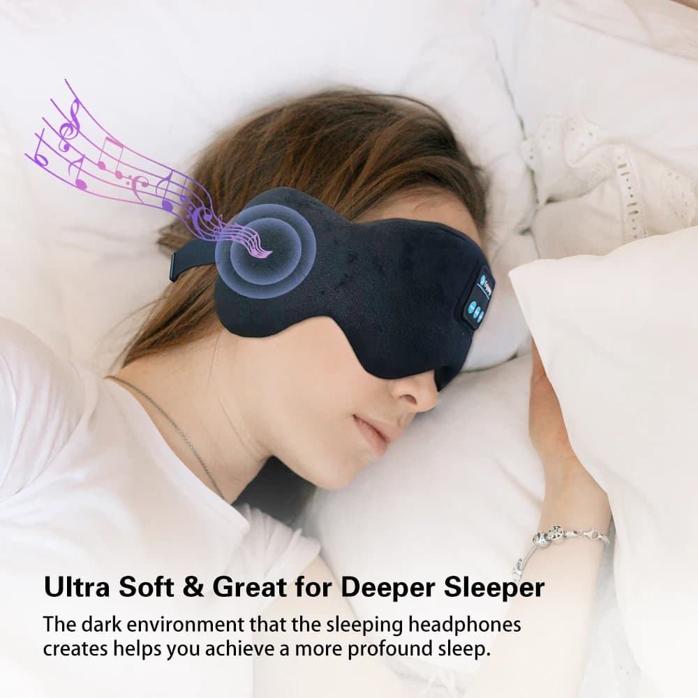 Máscara de dormir com fones de ouvido bluetooth 5.3 para dormir sombra de sono para mulheres homens fone de ouvido de ovido bluetooth sem fio olho mak