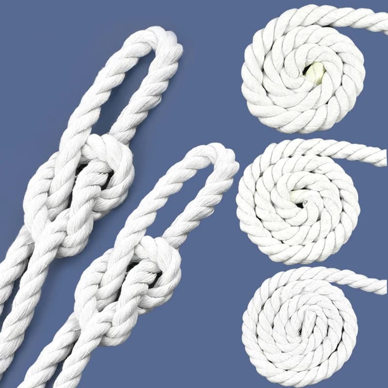 Cordões de algodão branco de 2/5 metros, 5/7/8/10/12/15/20mm, saco de macrame, corda trançada, brinquedos para animais de estimação, cordas decorativas