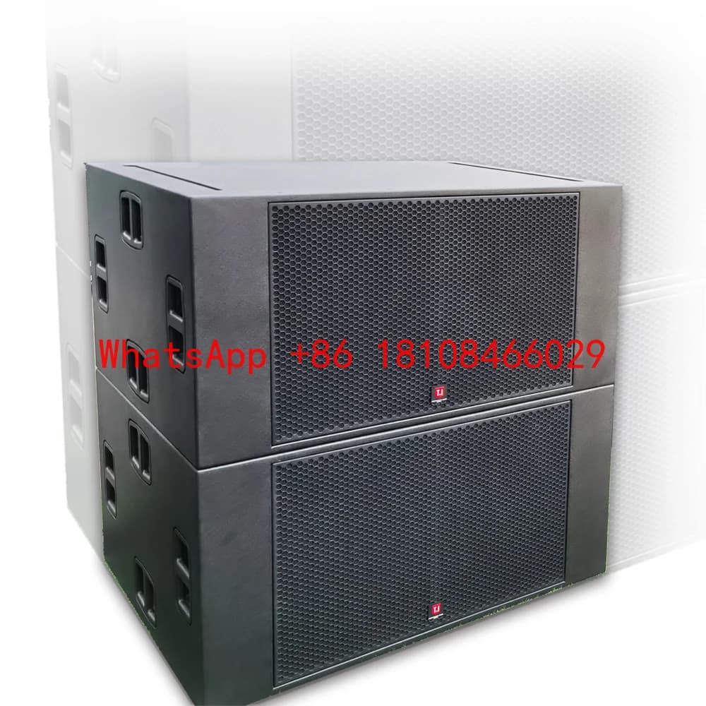 Caixa de Som Profissional Max218s para Palco, Subwoofer Ativo Duplo de 18 Polegadas, Alto-falantes de Som para DJ e Concertos
