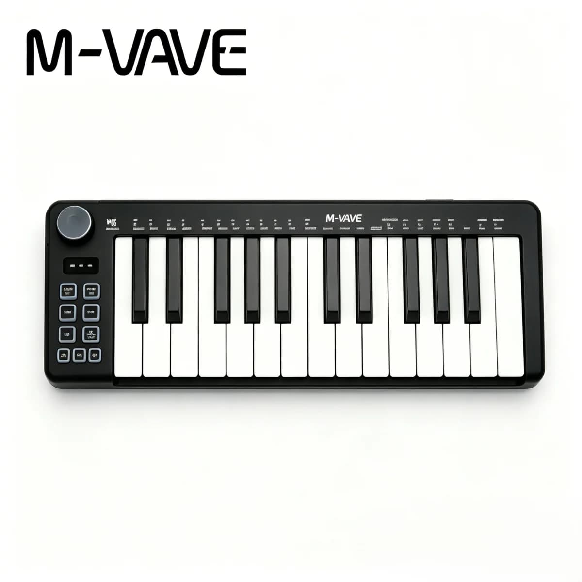 Teclado M-VAVE SMK-25 MINI Preto, Controlador MIDI Portátil Recarregável de 25 Teclas para Gravação ao Vivo em Estúdio, Conexão Sem Fio