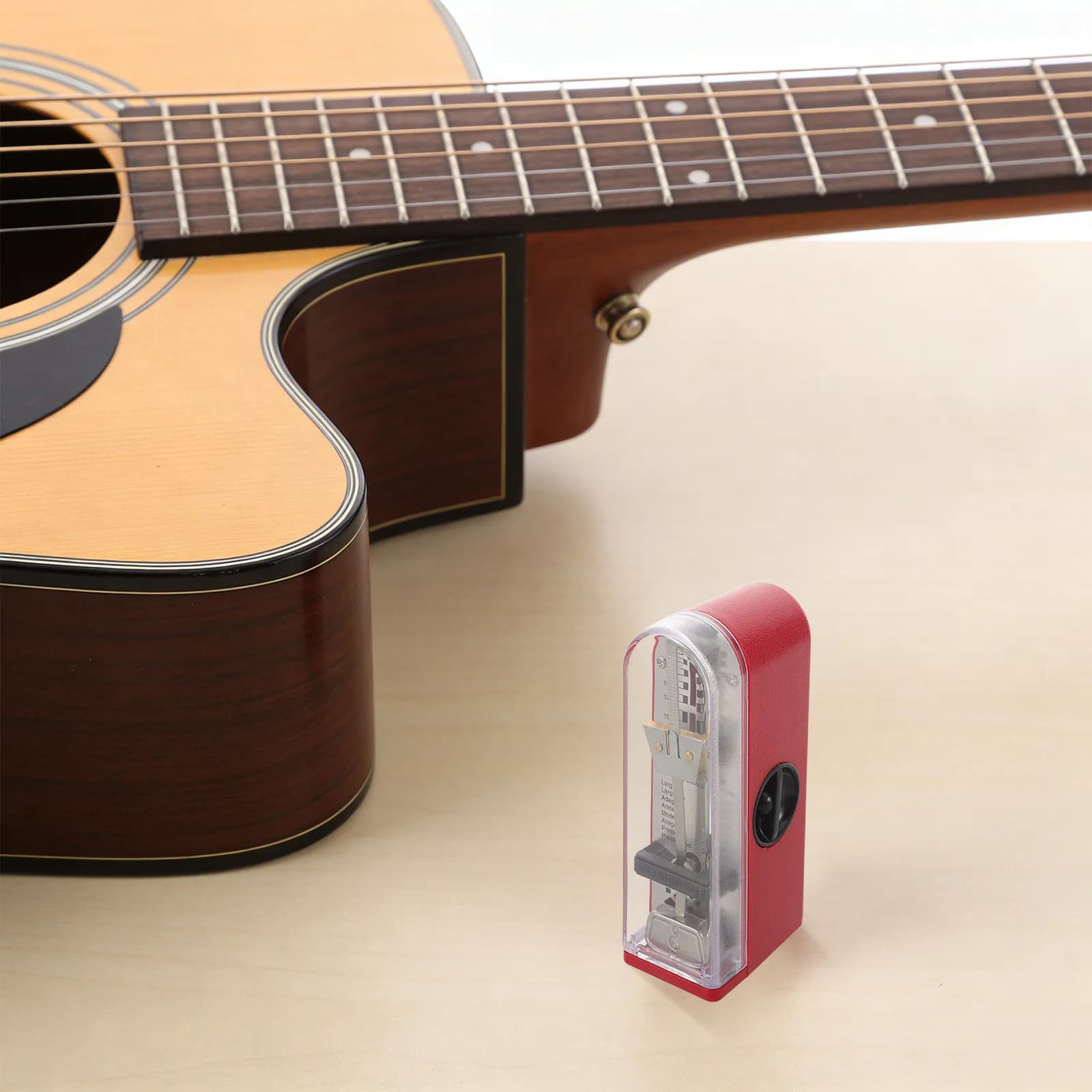 Metrônomo Mecânico com Som Alto para Prática e Exames de Música em Guitarra, Violino, Piano, Baixo e Bateria