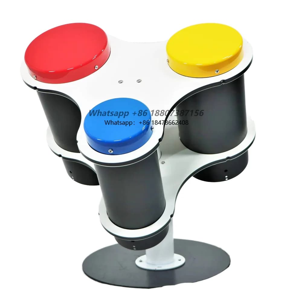 Conjunto de Tambores de Percussão Rainbow Bongos com Três Congas em Aço e Alumínio para Escolas e Playgrounds de Shopping