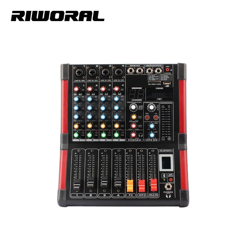 BT-400 Mixer de áudio de 4 canais Indoor Karaokê Mesa De Som Console de áudio digital Som Mini Mixer Áudio digital