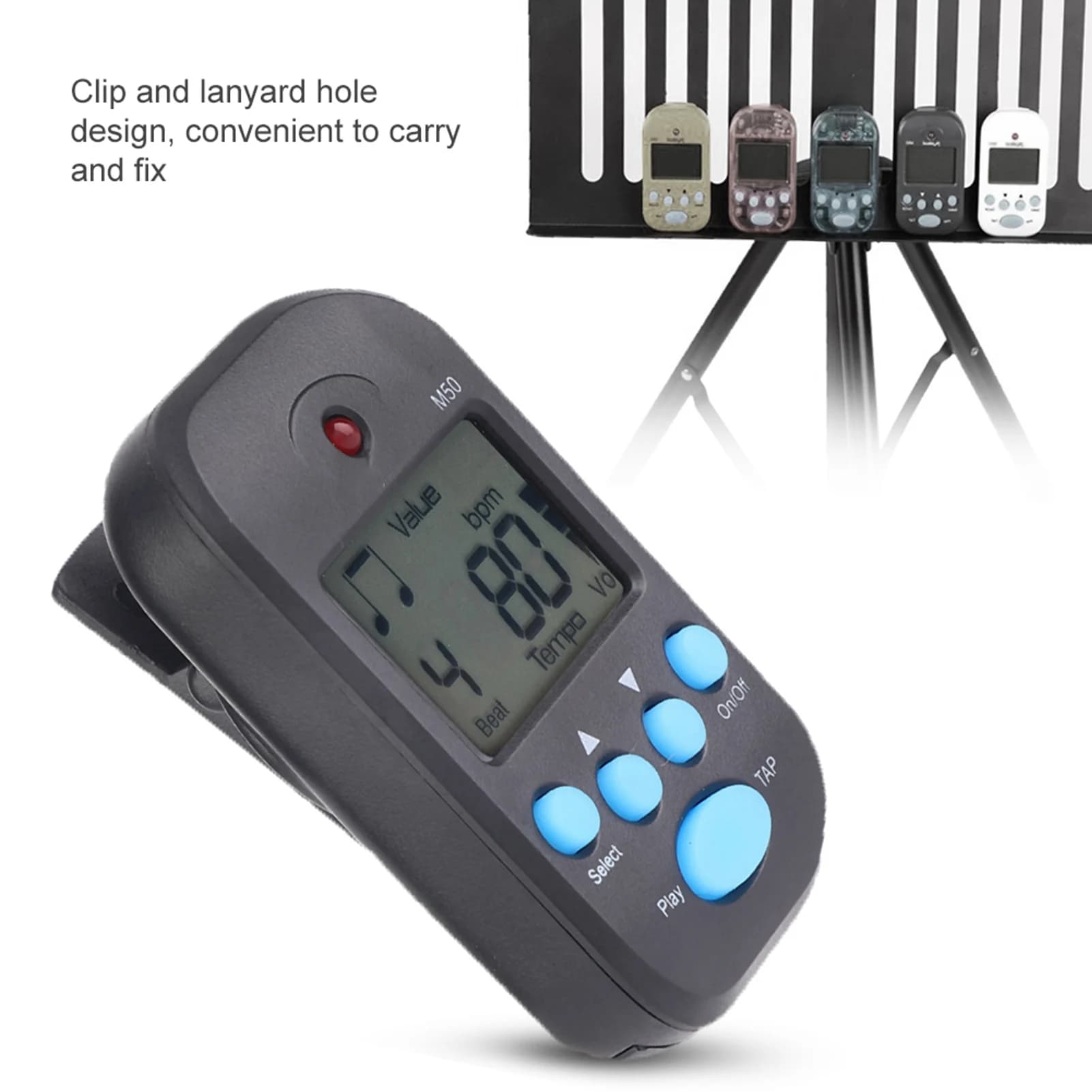 Mini metrônomo profissional clip-on lcd digital ritmo metrônomo para guitarra violino baixo instrumento de cordas acessórios