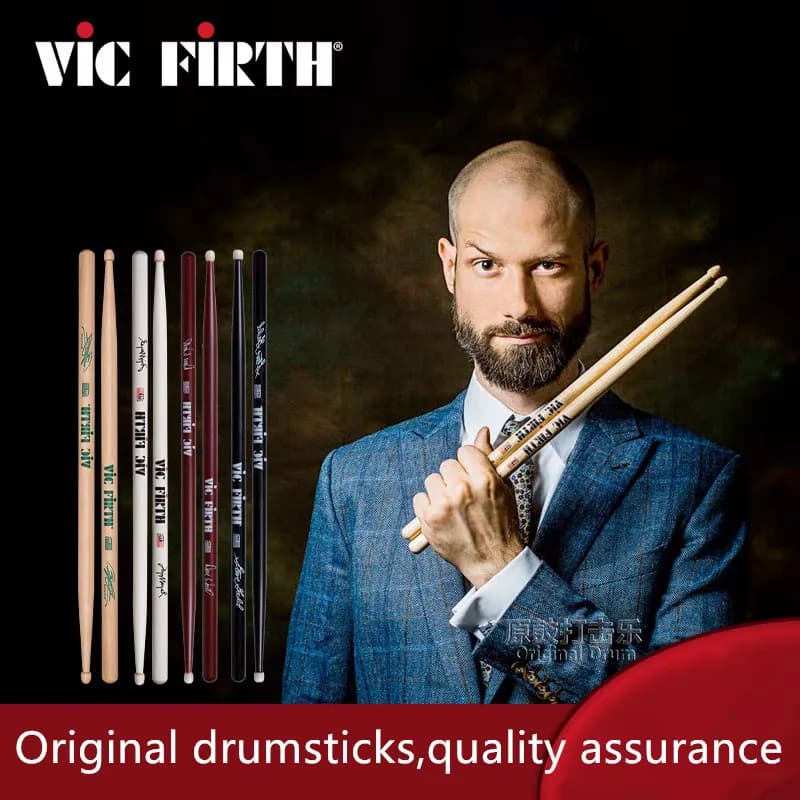 Baquetas profissionais vic firth 5a 5b 7a 2b baquetas de nogueira para jazz rock instrumento musical durável