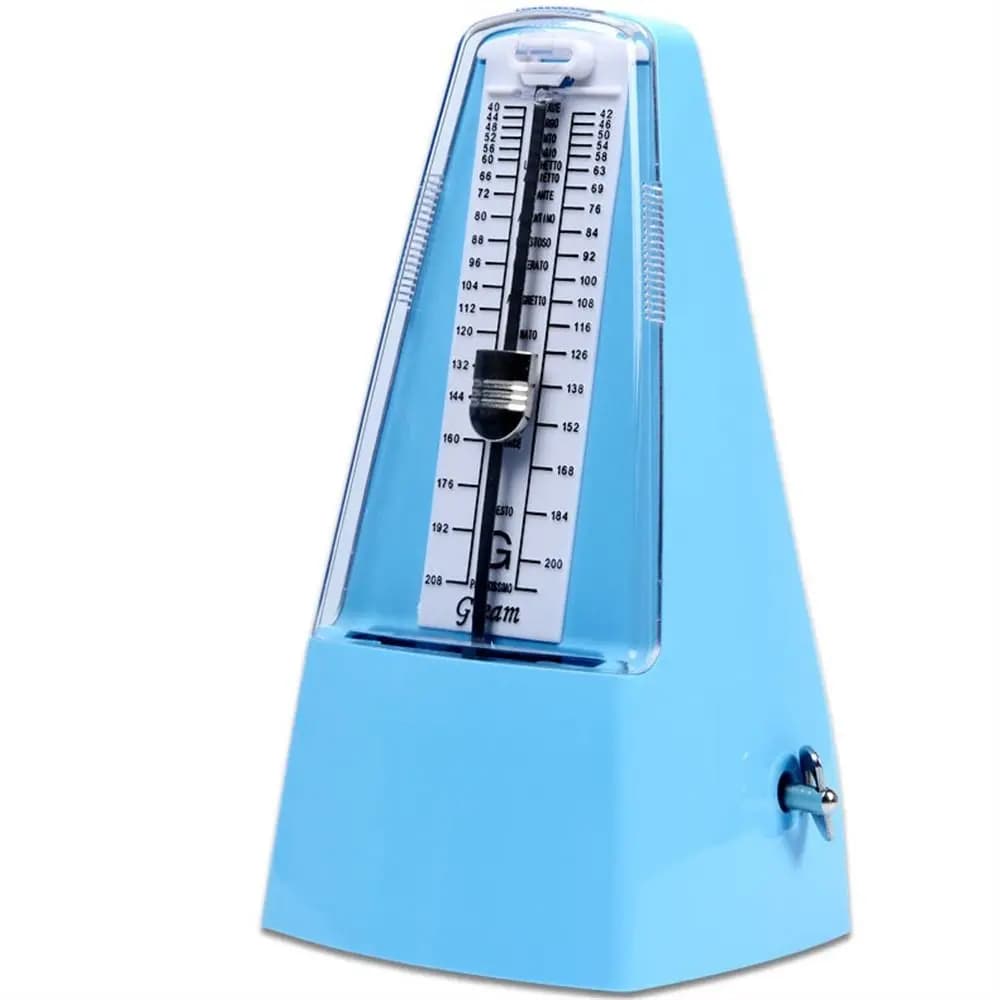 Metrônomo Mecânico de Metal com Som Alto e Alta Precisão para Piano, Metrônomo Antigo Profissional para Guitarra e Bateria
