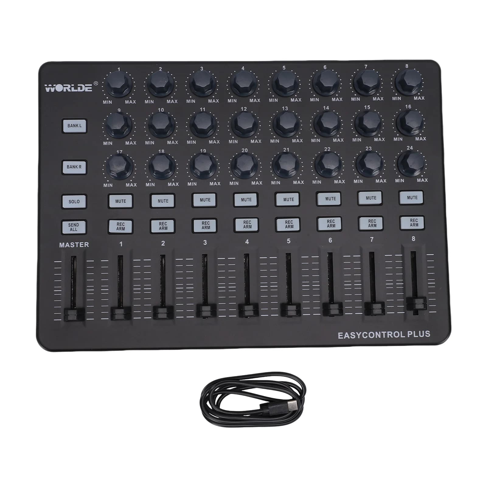 【Novo】Controlador de Teclado MIDI Portátil, Ferramenta de Criação Musical com Botões de Controle e Deslizadores para Arranjos