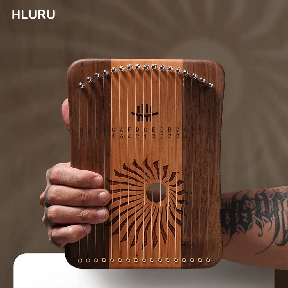 Hluru 17/31 cordas lira harpa tenu piano crianças cedo brinquedos musicais educativos dedo jogando instrumento de teclado com acessórios