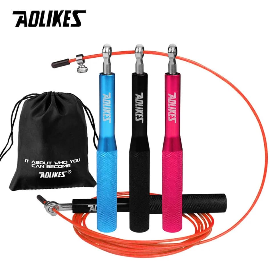 AOLIKES-Corda de Salto Crossfit, Ajustável, Alumínio, Saltando, Velocidade, Saltar, Treinamento, Boxe, MMA, Fitness