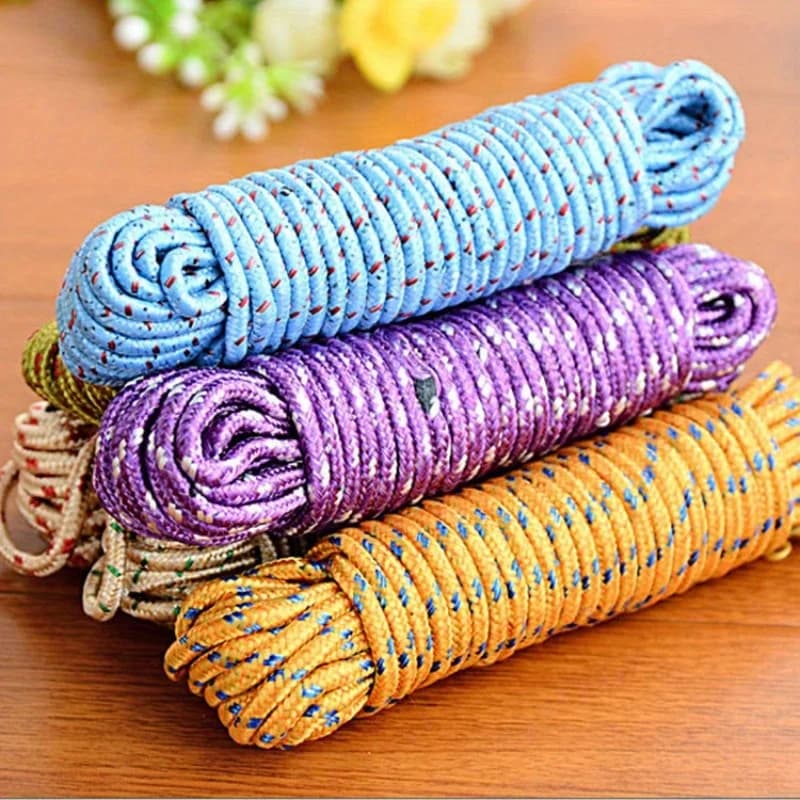 Corda de náilon doméstica para roupas internas e externas, corda de secagem de colcha para sombra, dossel de malha, pano para proteção contra chuva, corda fixa