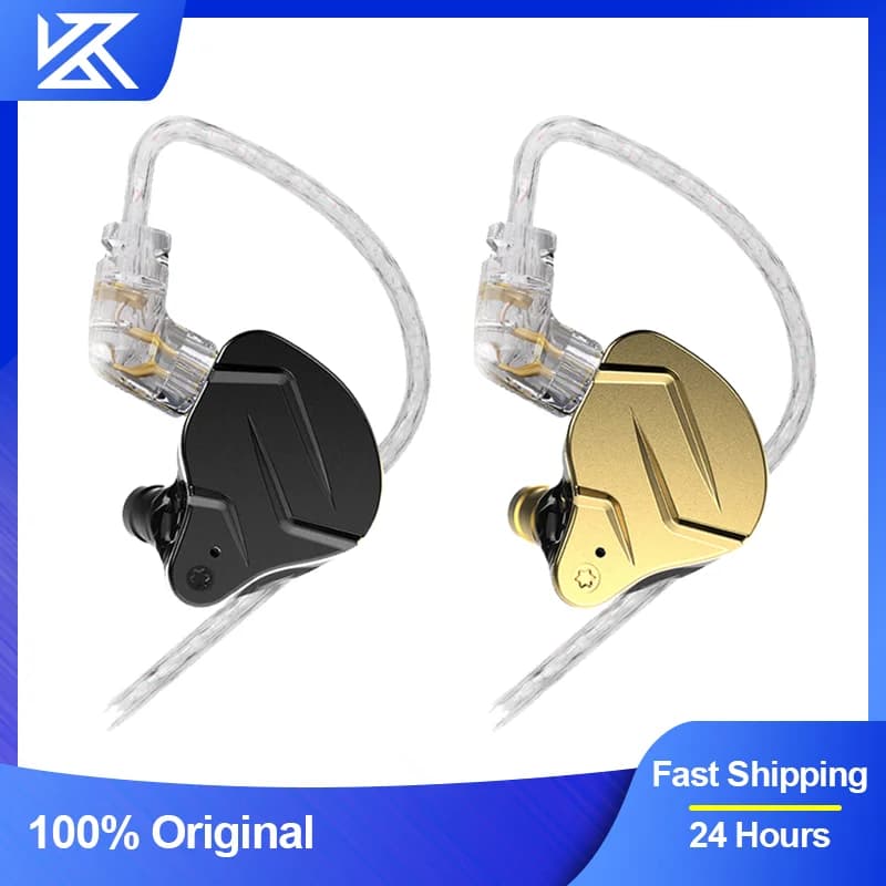 Kz zsn pro x metal com fio fone de ouvido tecnologia híbrida 1ba + 1dd orelha gancho monitor fones com microfone esporte fones