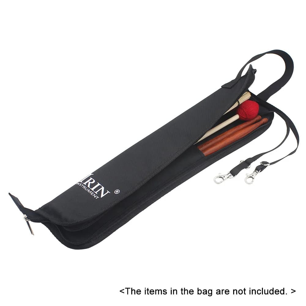 Bolsa para baqueta de tambor, resistente à água, armazenamento portátil 600d, alça de transporte, baquetas, instrumentos de percussão, acessórios