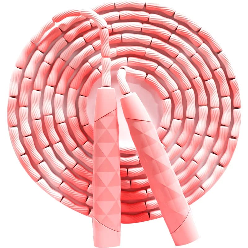 Corda de pular de bambu de silicone, design ajustável sem emaranhado para crianças e adultos, equipamento fitness para treinamento cardiovascular em casa