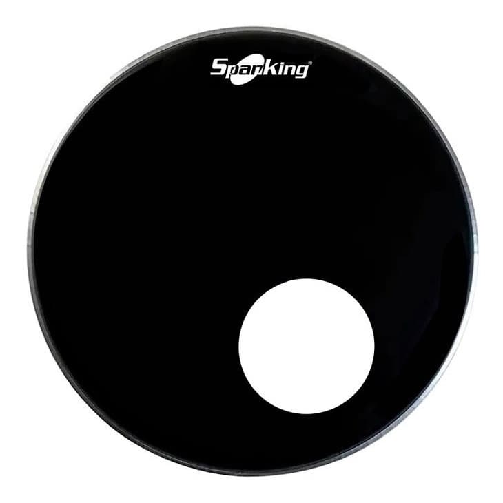 Pele Resposta Bateria Spanking 20'' Preta - Com Furo 631
