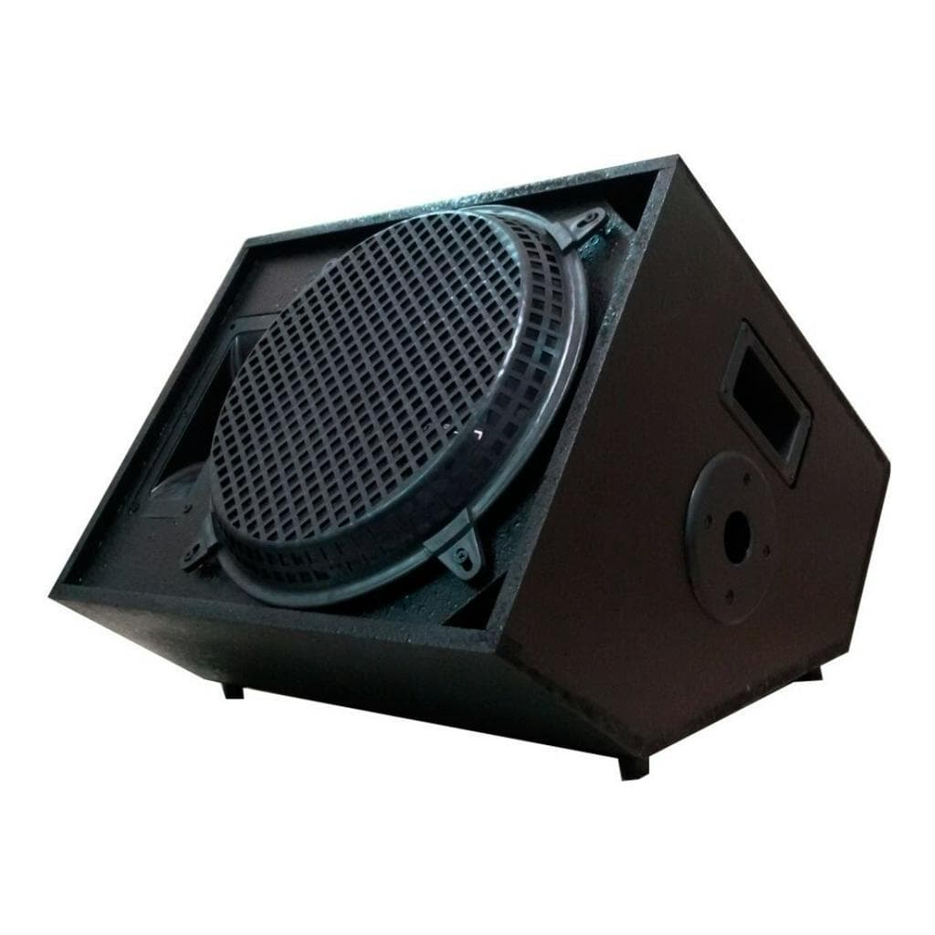 Caixa acústica preta para retorno de palco, 270w RMS, passiva, Music Way