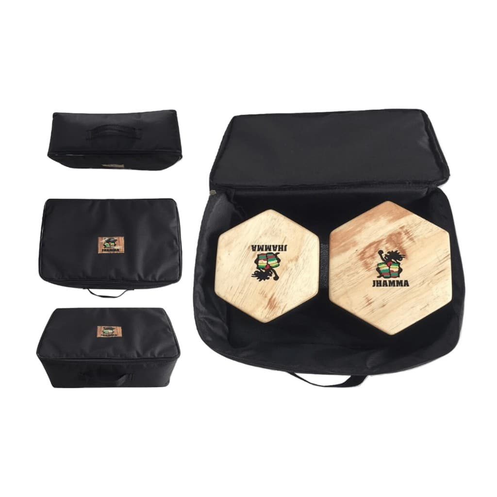 Bongô de Praia Bongô Hexagonal + Bag de Transporte Jhamma Percussões Black