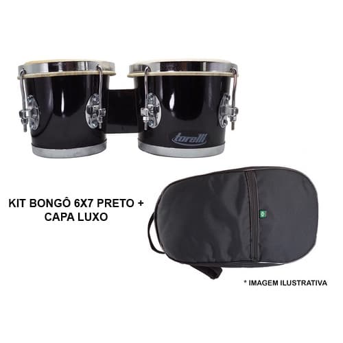 KIT BONGO TORELLI 6X7 PRETO TB010 + CAPA LUXO