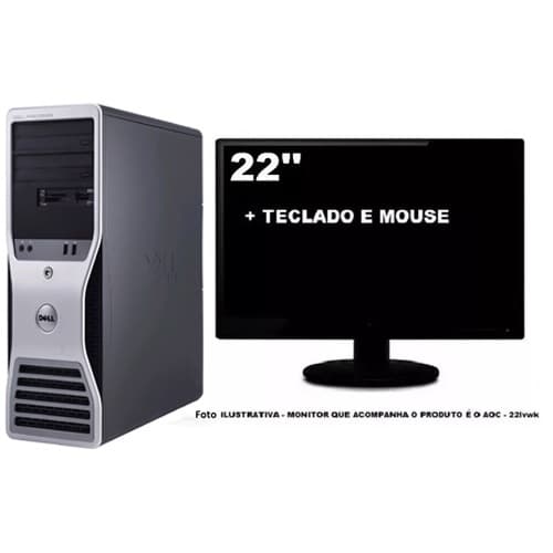 Workstation Dell T3500 w3503 16gb 240 Ssd  Monitor 22