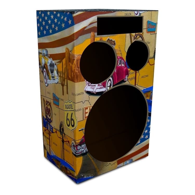 Caixa Ativa De Som Bob Esponja Residencial Vazia 12'' Cores