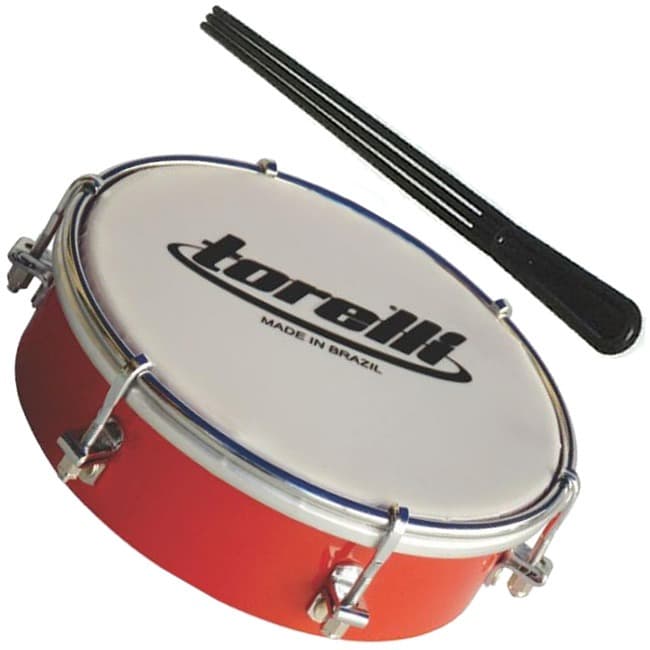 Tamborim com Baqueta Vermelho Torelli (TT404)