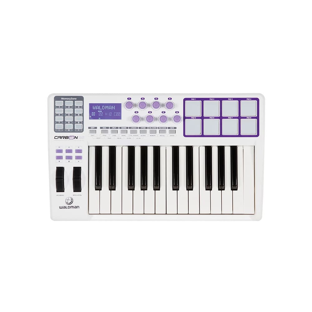 Teclado Controlador Midi Waldman Carbon 25 Teclas 8 Pads