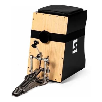 Cajon Eletrico Cajon Eletroacústico + Abafador de Cajon Spark Instrumentos Musicais Percussão