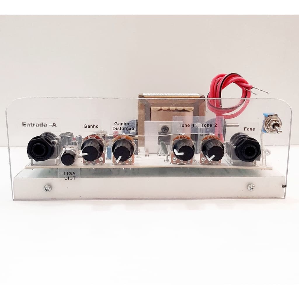 Amplificador para Guitarra 15w Rms 8 Ohms com controles de ganho e distorção