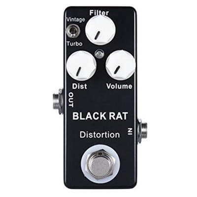 [Em Estoque] Pedal De Efeito De Distorção Mosky Black Rat Guitarra Clássica Baseado Pro Co True Bypass