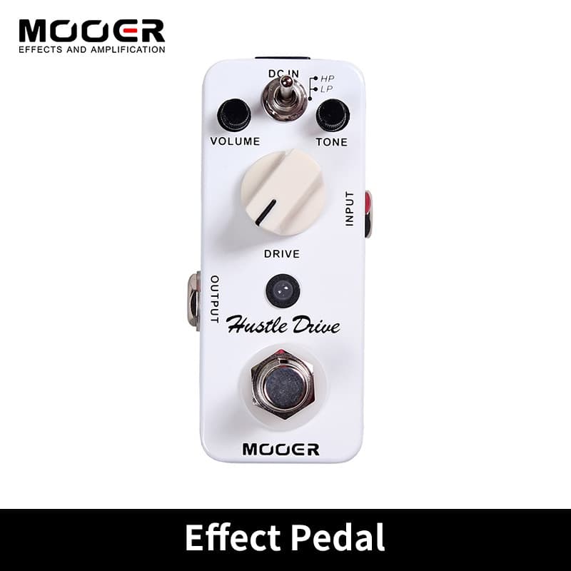 MOOER Micro Hustle Drive Efeito De Distorção Pedal De Guitarra Tipo Tubo Som De Unidade 2 Modos De Trabalho (HP/LP) Comp