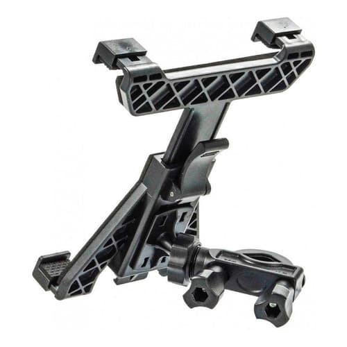 Suporte pedestal para microfone preto com estrutura em Y
