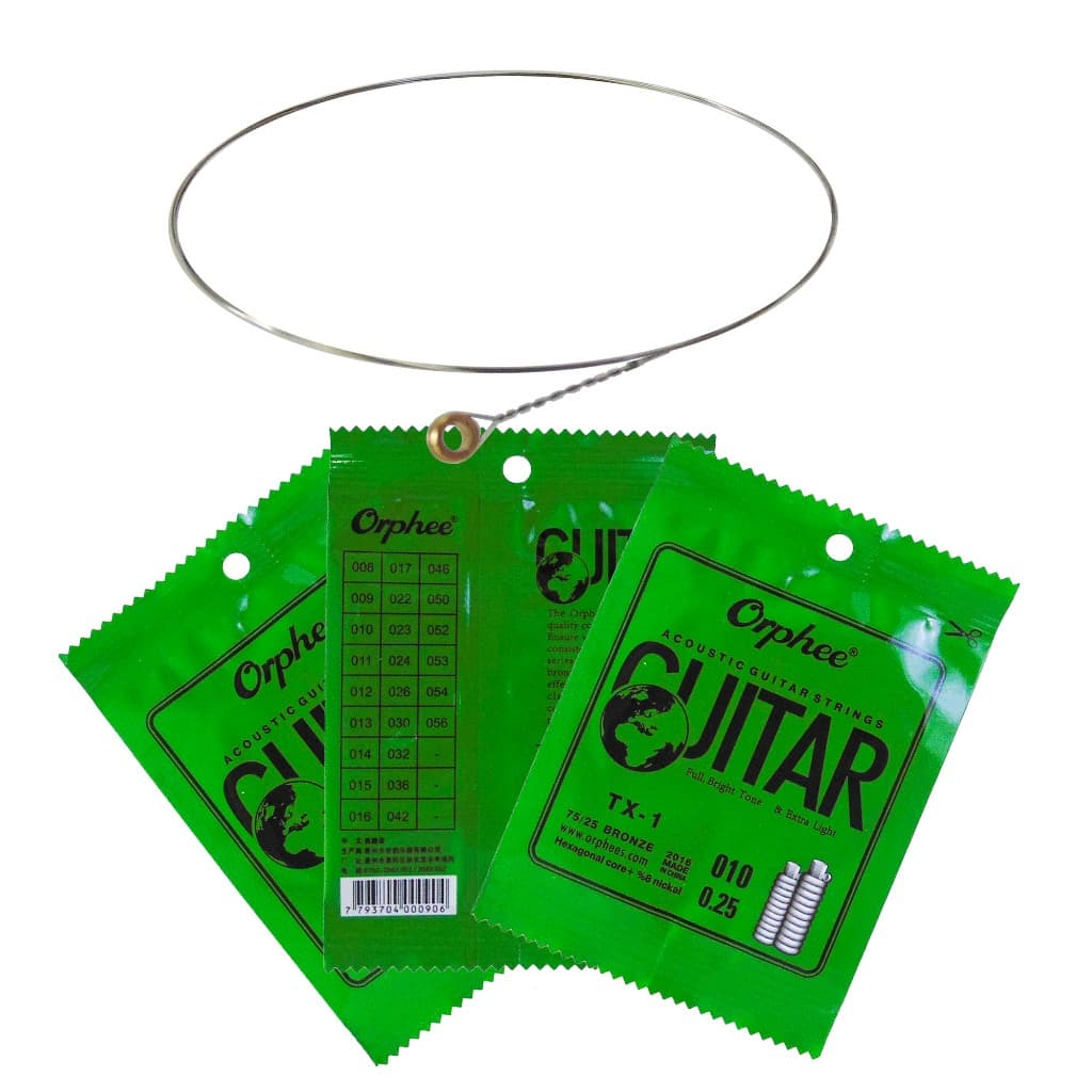Corda de violão e guitarra primeira corda fina kit com 3 cordas 010