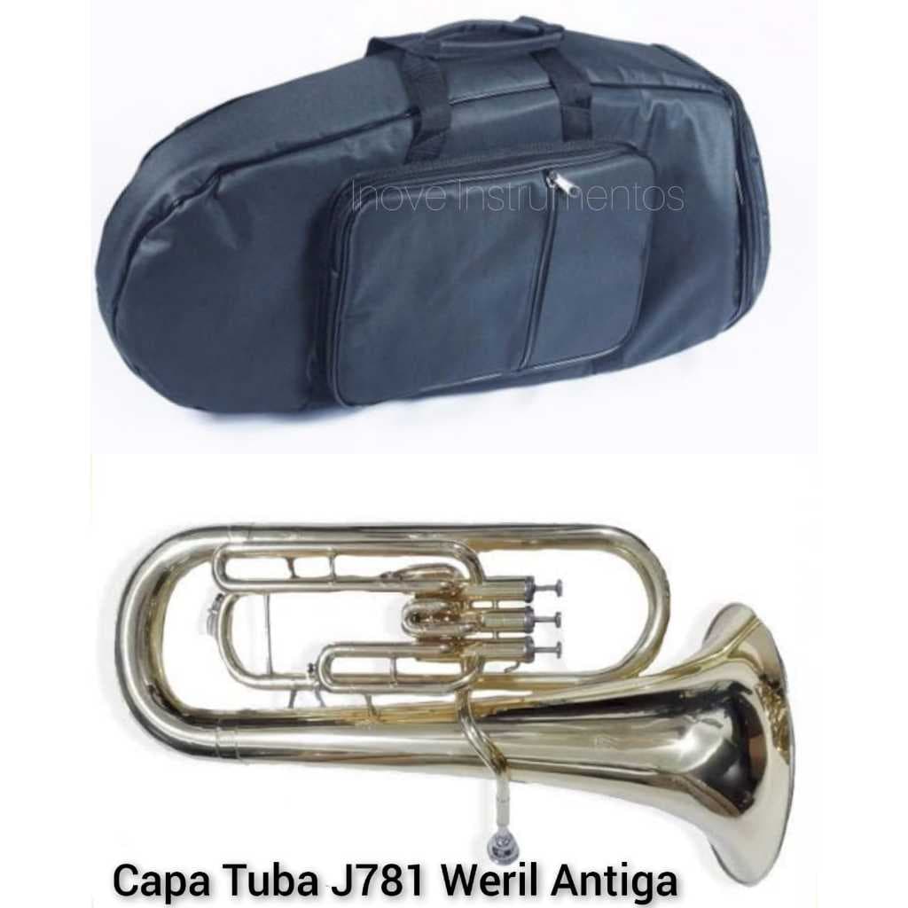 Capa Extra Luxo Para Tuba Bombardão Weril 3 Pistos Antigo J781