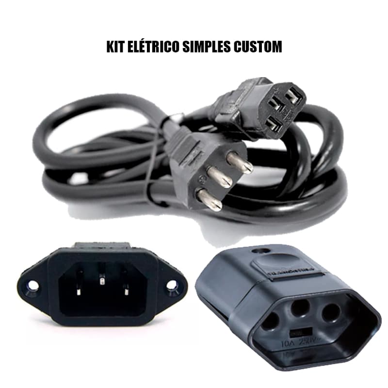 Kit elétrico simples para pedalboard custom cfd
