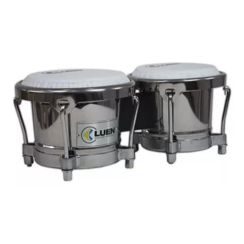 Bongô 6x7 INOX Polido Aro Cromado Pele Fiber 4 Afinações