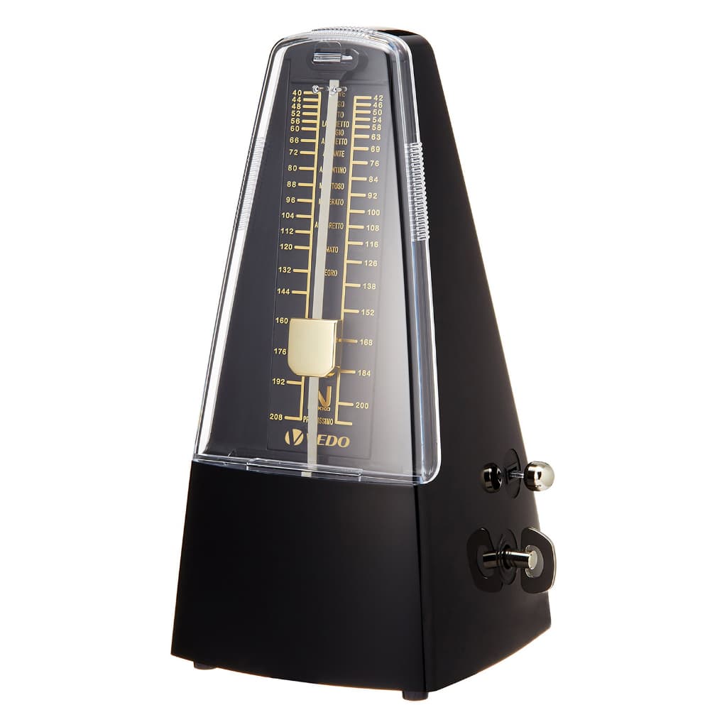 Metrônomo mecânico universal padrão em material ABS para guitarra, violino, piano, baixo, bateria, instrumento musical