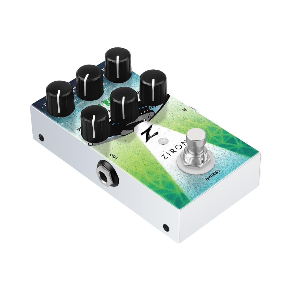 Pedal de efeitos ZiRON Alien para guitarra com nove tipos de reverb e bypass true