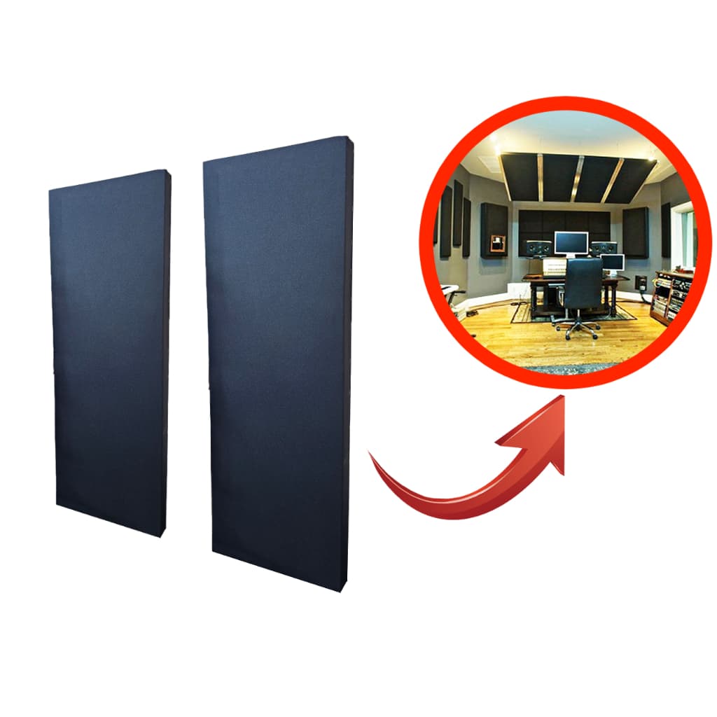 Kit Painel Acústico Lã Rocha 32kg/m³ - 100x50cm para estúdio de música, igreja, tratamento acústico