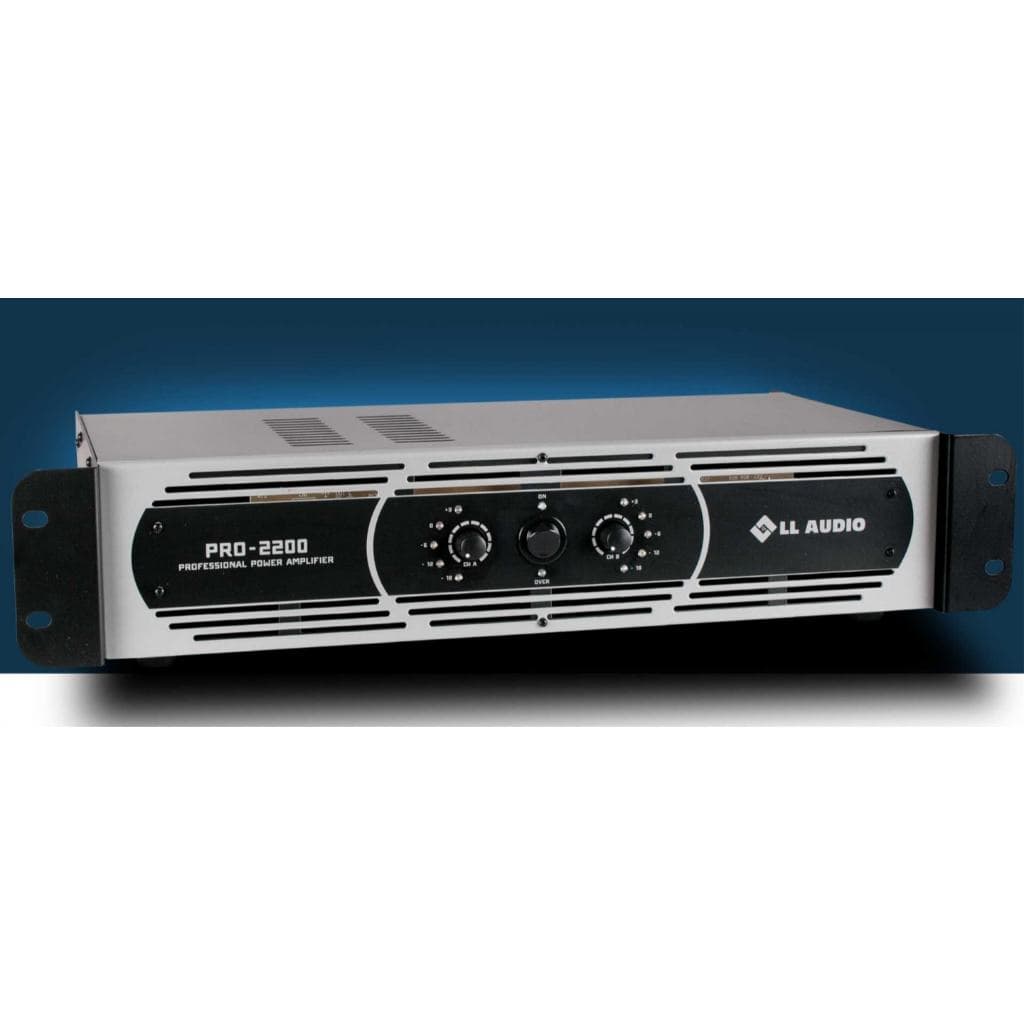 Amplificador de áudio profissional LL Áudio Pro-2200 550wrms, branco e preto