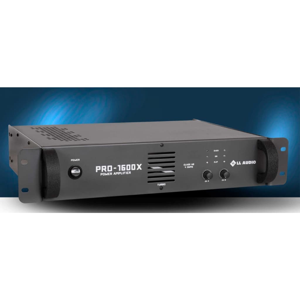 Amplificador de potência profissional LL Áudio PRO-1600X 400W RMS classe AB