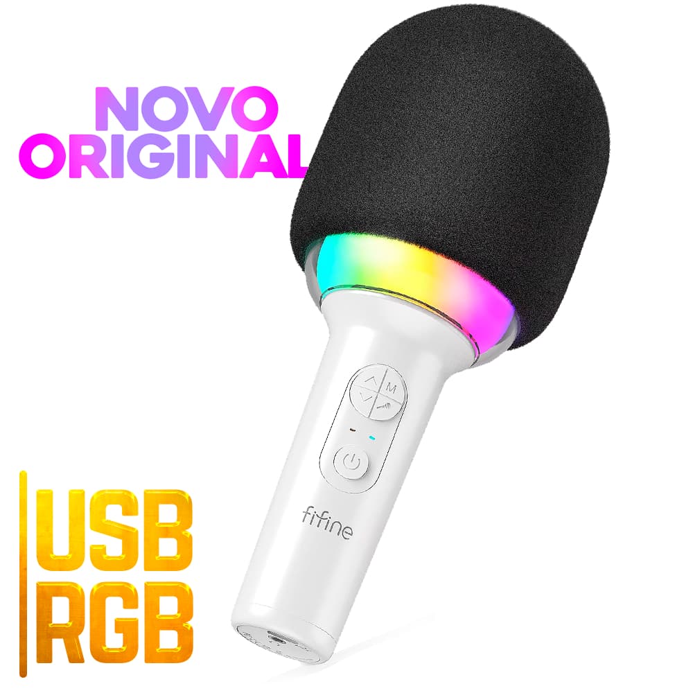 Microfone de karaokê Bluetooth sem fio, microfone de canto, microfone portátil com alto-falante portátil