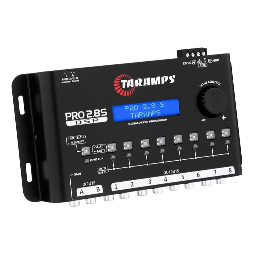 Processador de Áudio Digital Taramps Pro 2.8s com Display Azul
