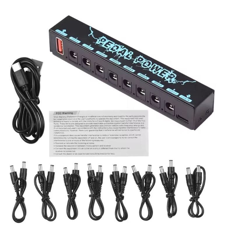 Fonte para pedais de efeitos Power Guitar Fonte de alimentação