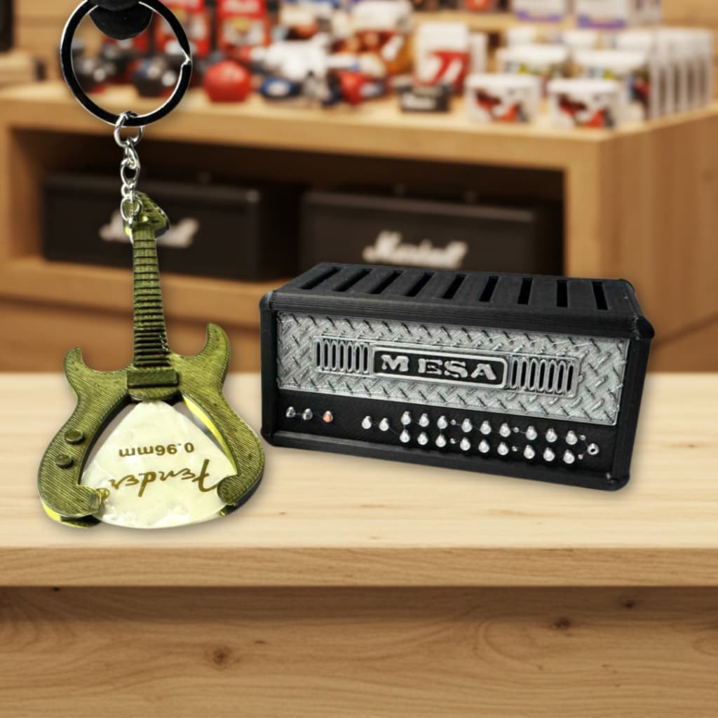 Kit Porta Palhetas Mesa Boogie + Chaveiro Porta Palheta + Palheta  0.96mm