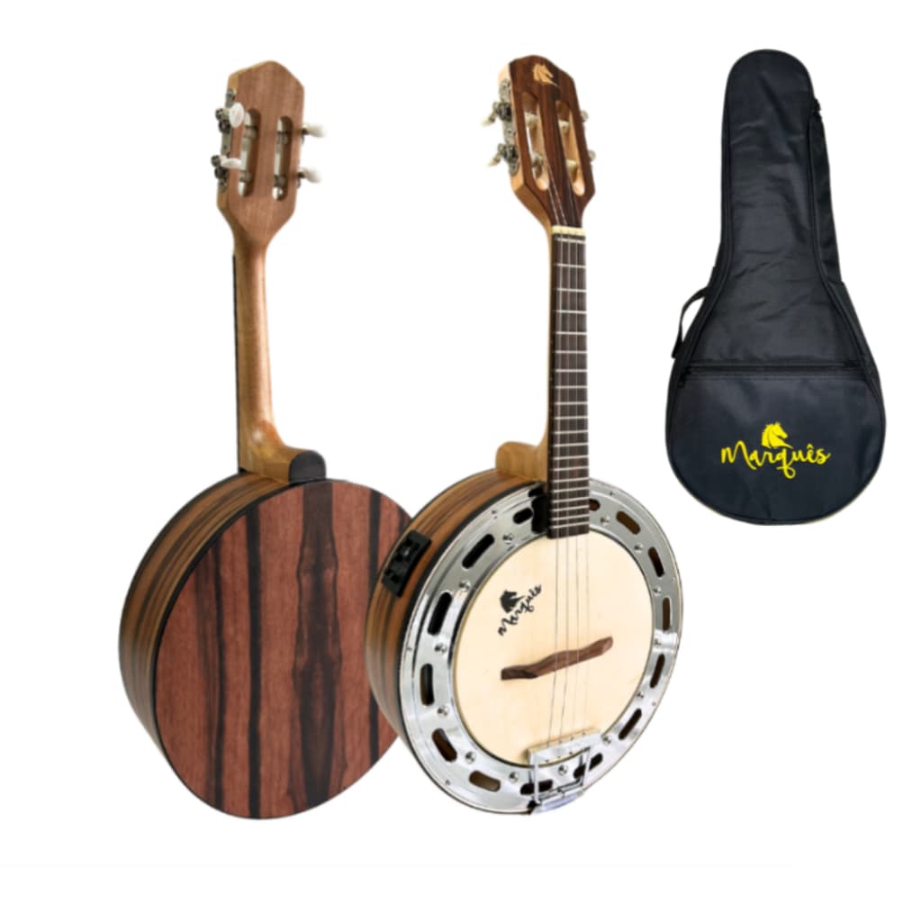 Banjo Marquês Baj-177nseq Ébano Natural Fosco Ativo Eq + Bag