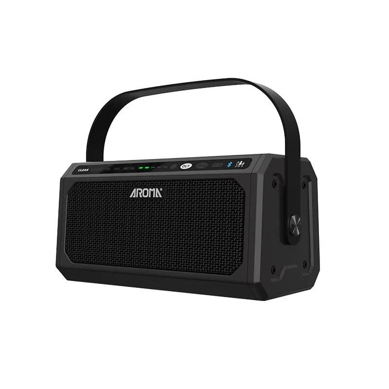 Amplificador de guitarra elétrica AROMA, amplificador de guitarra elétrica recarregável de 10 W Bluetooth, efeitos de