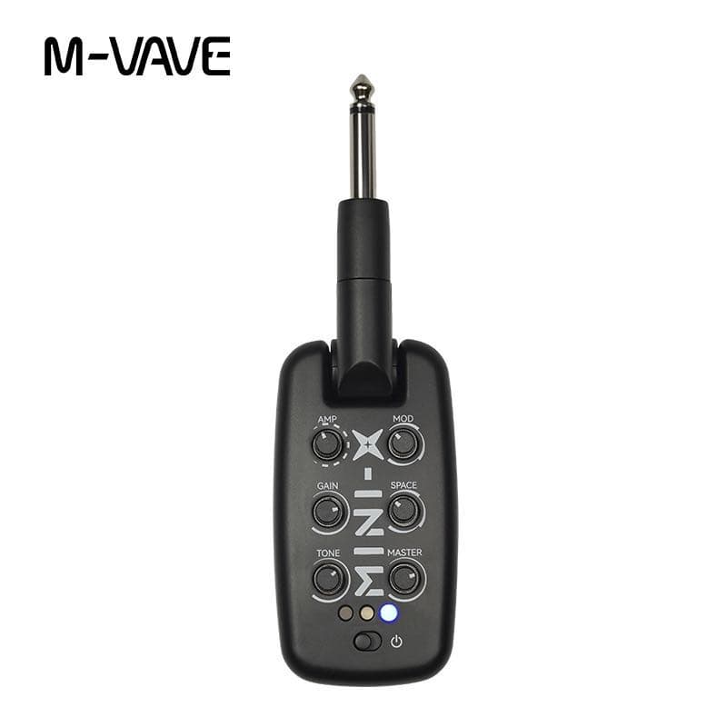M-VAVE Amplificador para auscultadores de guitarra 9 tons de simulação Atraso Reverb Chorus Multi-Efeitos Mini Amplifier
