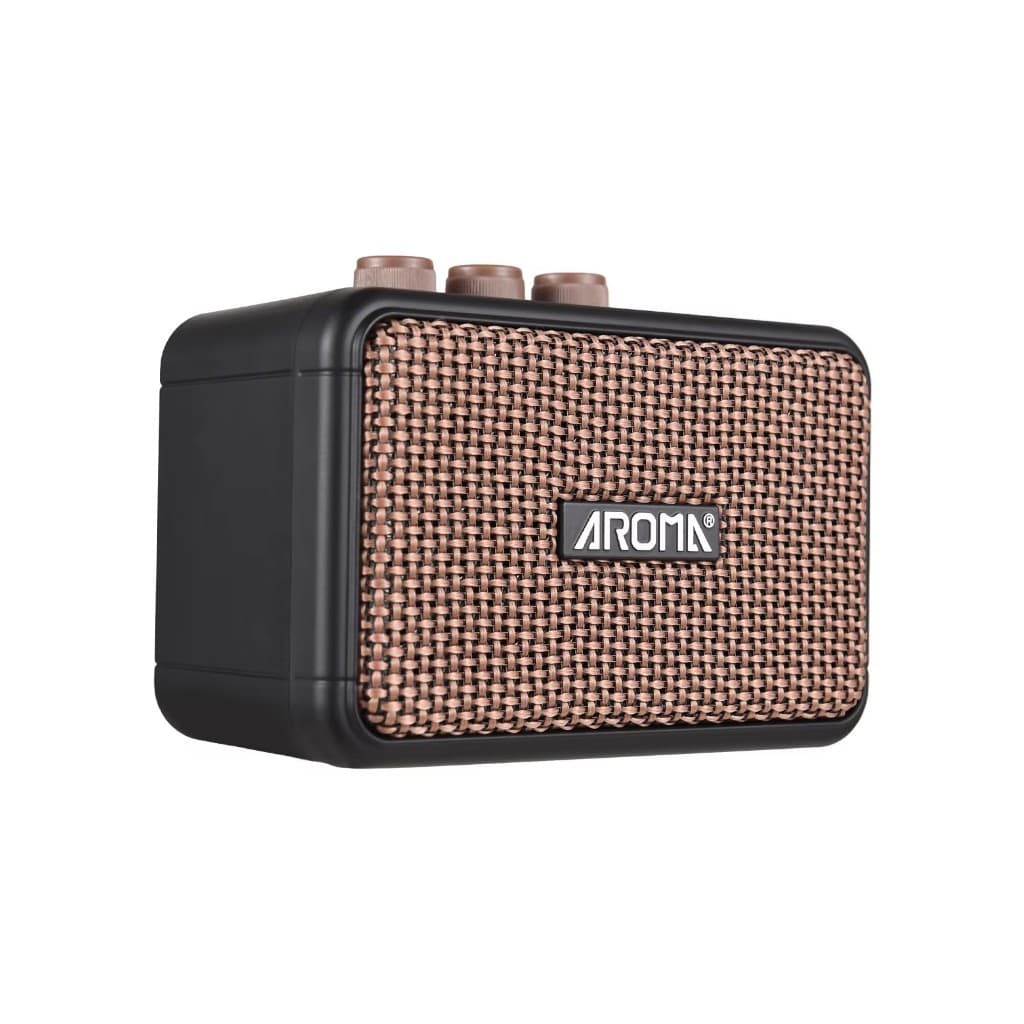 Amplificador de guitarra Aroma AG-04 Amplificador de guitarra com 5W de saída e altifalante duplo com/BT sem fios