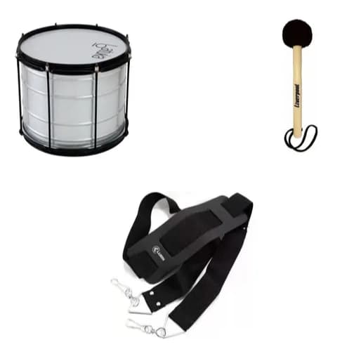 Kit Surdo 45x14 Pol Talabarte 2 Gancho + Baqueta Maçaneta
