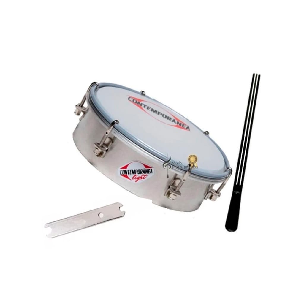 Tamborim Contemporânea 6" Polegadas Leve Light Alumínio C/Baqueta -206LT